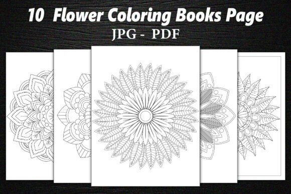 10 Flower Mandala Coloring Pages Free