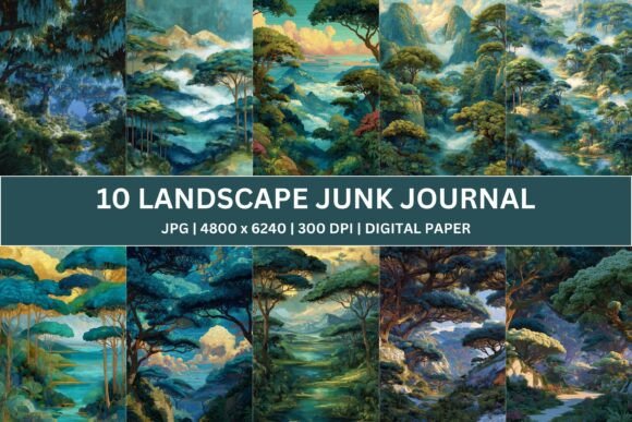 10 Forest Landscape Junk Journal