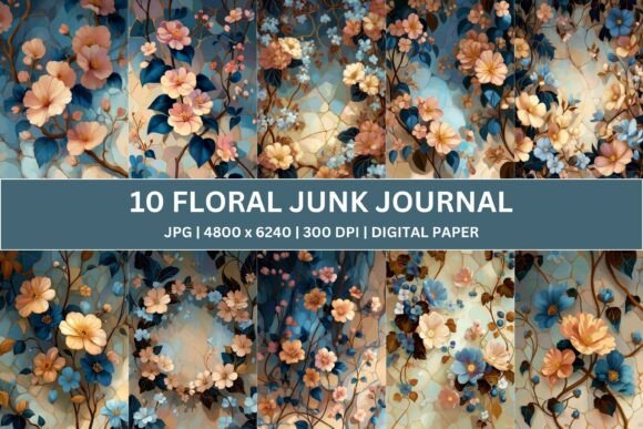 10 Mosaic Floral Garden Junk Journal: A Creative Canvas for Digital and Physical Projects