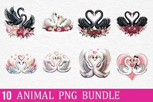 10 Valentines Animal PNG Bundle: A Versatile Digital Resource for Creative Projects