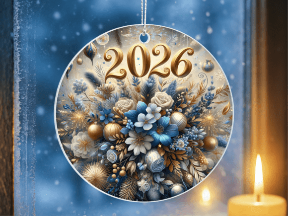 2026 Floral Blue Gold New Year Ornament: A Unique Way to Celebrate the Holiday Season