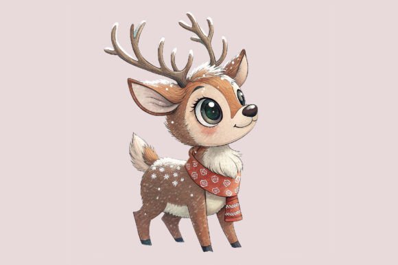 Baby Deer Christmas PNG