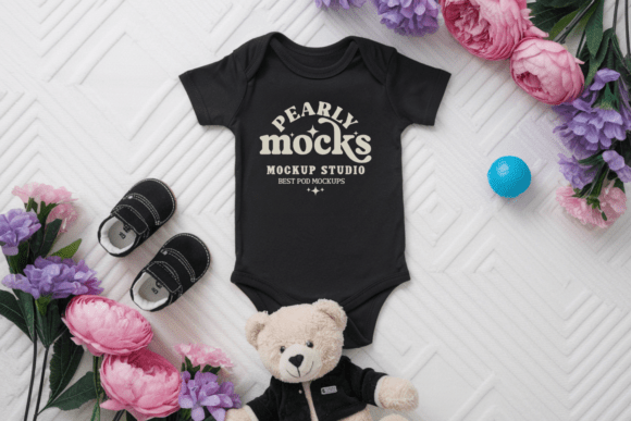Bella Canvas 100B Baby Bodysuit Mockup: Elevate Your Designs with Professional Visuals