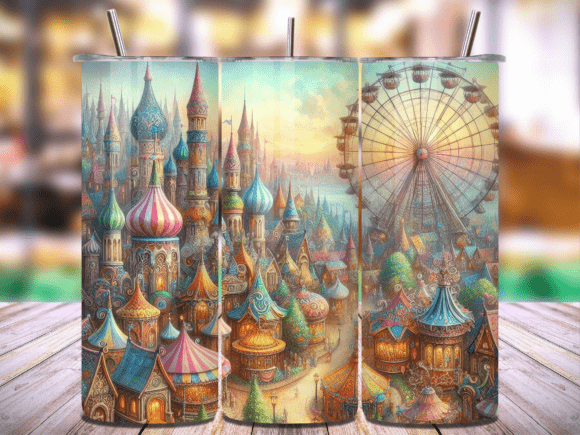 Carnival Fun Tumbler Wrap PNG Vol.10: A Creative Asset for Modern Businesses