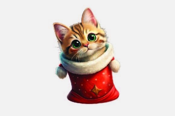 Cat Christmas PNG: Creative Design Resource