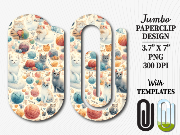Cute Cat Yarn Knitting Jumbo Paperclip: A Versatile Design for Creative and Practical Uses