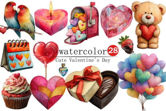 Cute Valentine's Day Clipart: A Versatile Design Resource