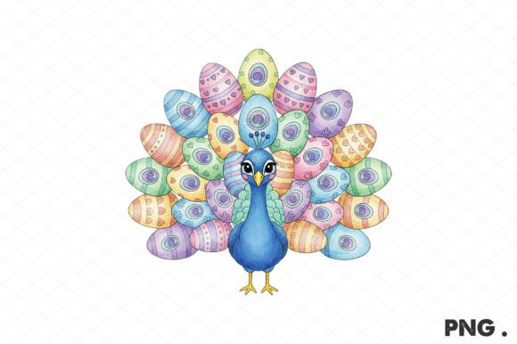 Easter Egg Peacock PNG
