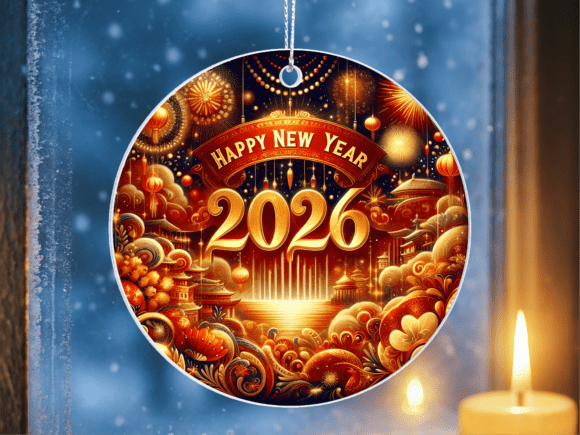 Elegant Gold 2026 Ornament PNG: A Versatile Design for Creative Projects