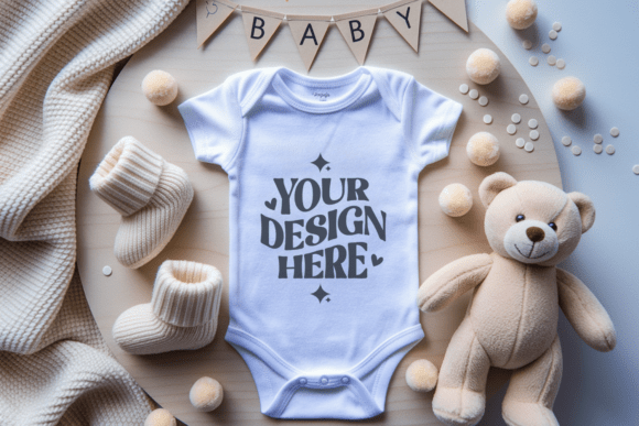 Enhancing Baby Apparel Presentation with Mockups