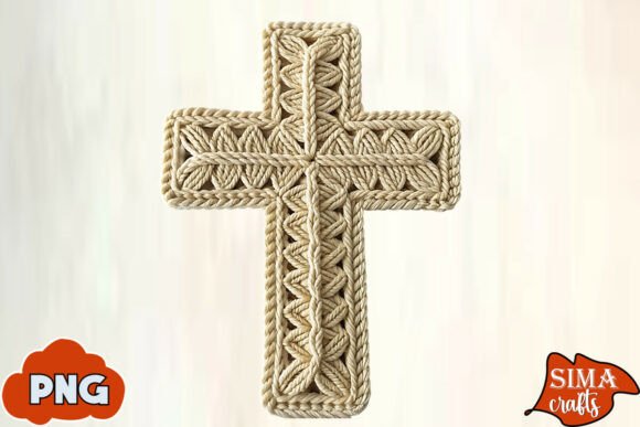 Faux Yarn Crochet Cross Sublimation: A Versatile Digital Design Option