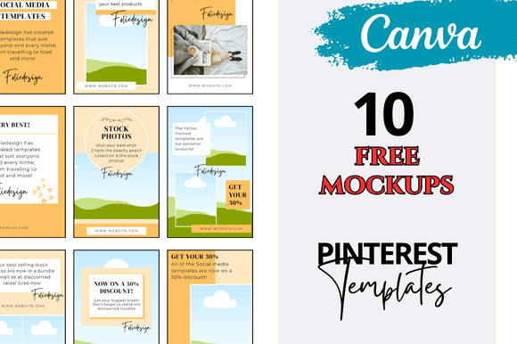 FREE 10 Pinterest Pin Digital Product