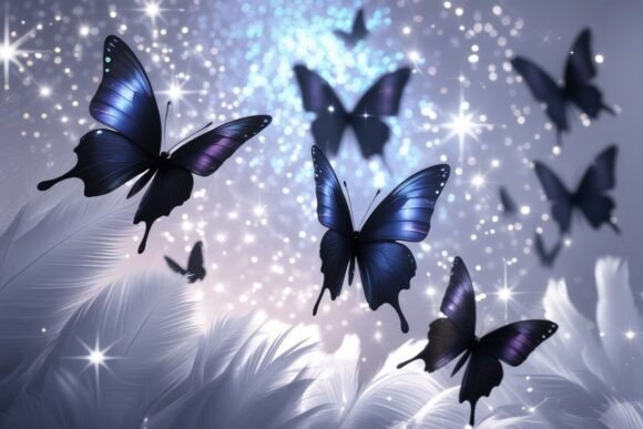 Free Dreamy Butterfly Sparkle Background