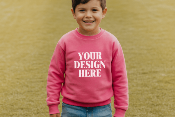 Gildan 18000B Sweatshirt Crewneck Mockup
