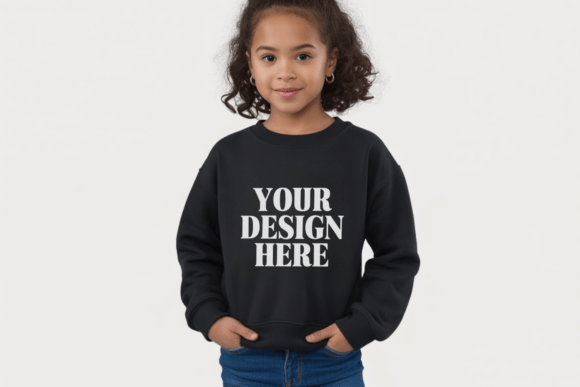 Gildan 18000B Sweatshirt Kids Mockup 30