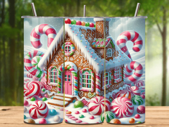 Gingerbread House 20oz Tumbler Wrap V.20: A Perfect Design for Personal and Commercial Use