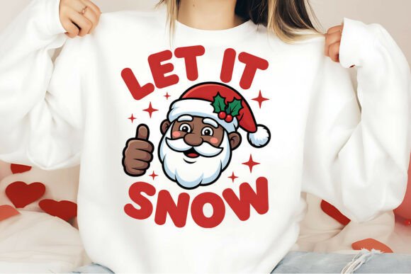 Let It Snow Santa PNG: A Christmas Design for Creative Projects