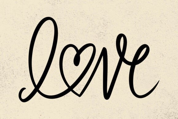 Love SVG, Love Script Heart Svg: A Digital Design Resource for Creative Projects
