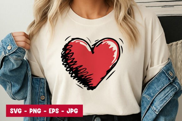 Rough Sketch Heart Love SVG PNG: A Versatile Digital Asset for Creatives and Businesses