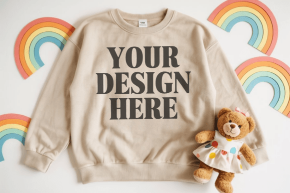 RS3317 Flat Lay Sweatshirt Mockup 30