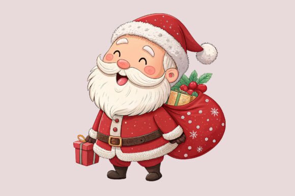 Santa and Gift Christmas PNG: A Versatile Digital Asset for Creative Projects