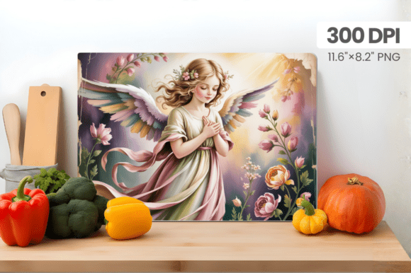 Valentine Day Tiny Fairies Cutting Board