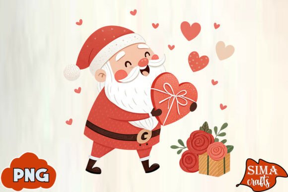 Valentine Funny Santa Sublimation