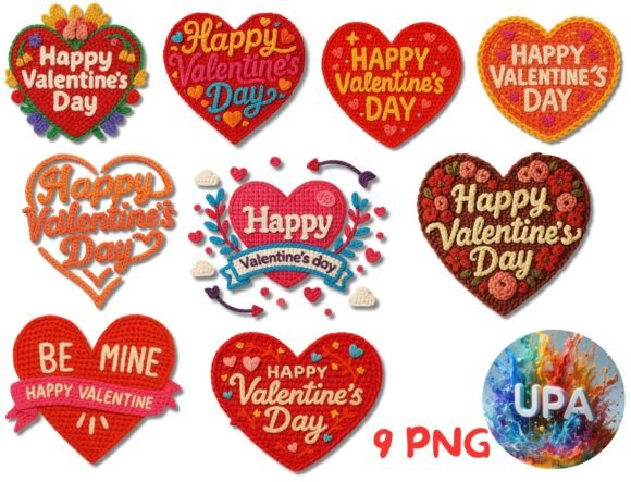 Valentine’s Day Crochet Bundle PNG: A Versatile Design for Creative Projects