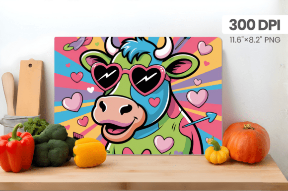 Valentine’s Day Funny Cow Cutting Board: A Unique Addition to Kitchen Decor