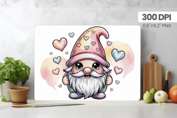 Valentine’s Day Gnomes Cutting Board PNG: A Trendy Addition to Kitchen Décor and Print-on-Demand Businesses