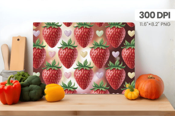 Valentines Day Strawberry Cutting Board: A Unique Addition to Your Kitchen and Product Line