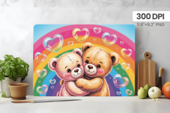 Valentine’s Day Teddy Bear Couple PNG: A Trendy Addition to Your Digital Design Collection