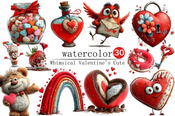 Whimsical Valentine’s Cute Clipart: A Must-Have for Creative Projects
